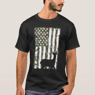 Camiseta Caza de camuflaje Cazadora Elk Bulk Camo Bandera D