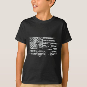 Camiseta Caza de caza con la bandera estadounidense cazar b