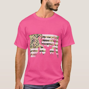Camiseta Caza de caza de camoflage de gancho de ciervo de l
