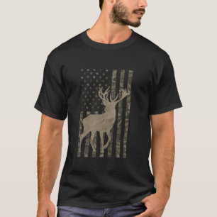 Camiseta Caza de caza en camoflage de gancho de ciervo de l