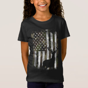 Camiseta Caza de caza en camoflage de gancho de ciervo de l