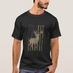 Camiseta Caza de caza en camoflage de gancho de ciervo de l
