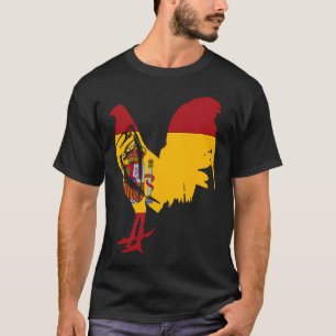 Camiseta Caza de caza España bandera española gaff rooster 