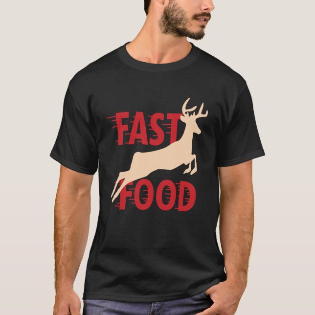 Camiseta Caza de cazadores de venados comida rápida (Anverso)