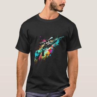 Camiseta Caza de cazadores Splash Arte Cazador Rifle Bol