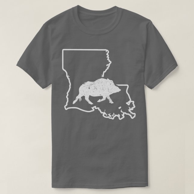 Camiseta Caza de cerdo salvaje de Louisiana (Diseño del anverso)