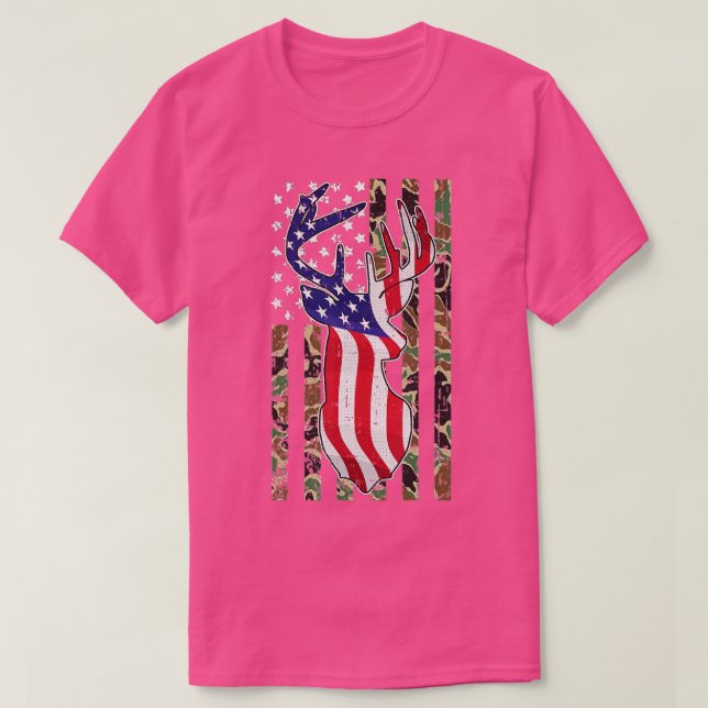 Camiseta Caza De Cerebros 4 De Julio Bandera Estadounidense (Diseño del anverso)