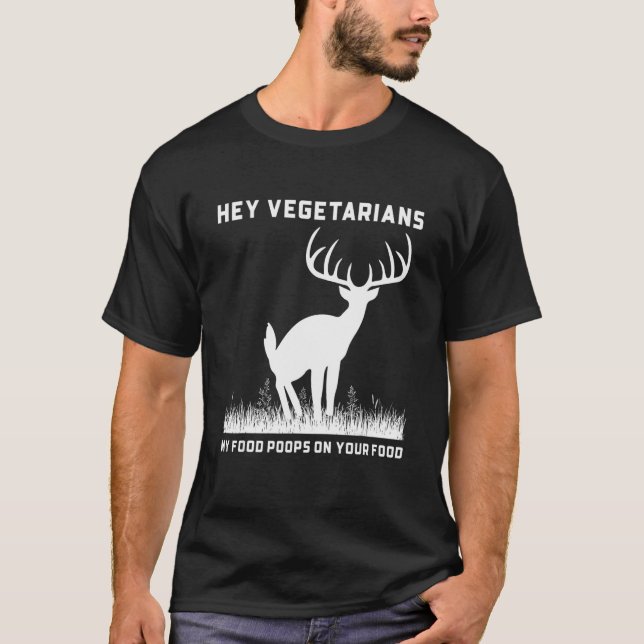 Camiseta Caza De Cerebros Cazando Mis Alimentos En Tu Comid (Anverso)
