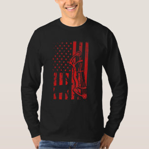 Camiseta Caza De Cerebros Patriótica De Ee. Uu. Elk Bow Hun