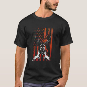Camiseta Caza De Cerebros Patriótica De Ee. Uu. Elk Bow Hun