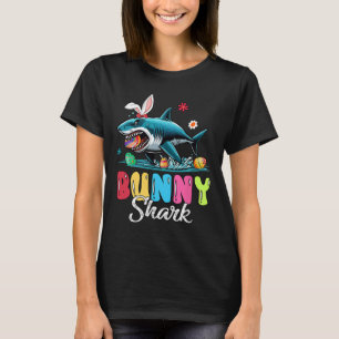 Camiseta Caza de chocolate de tiburón conejo de Pascua, hue