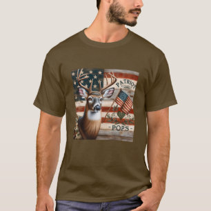 Camiseta Caza de ciervos "patriotas" de bandera estadounide