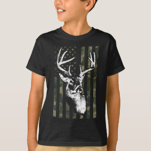 Camiseta Caza de ciervos Whitetail Buck en EE.UU. Camuflage