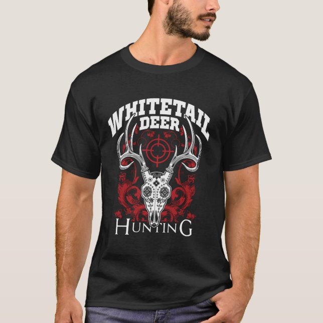 Camiseta Caza de ciervos Whitetail Caza de azucareros Cazad (Anverso)