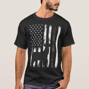 Camiseta Caza de ciervos Whitetail Cazador Buck Camo Americ