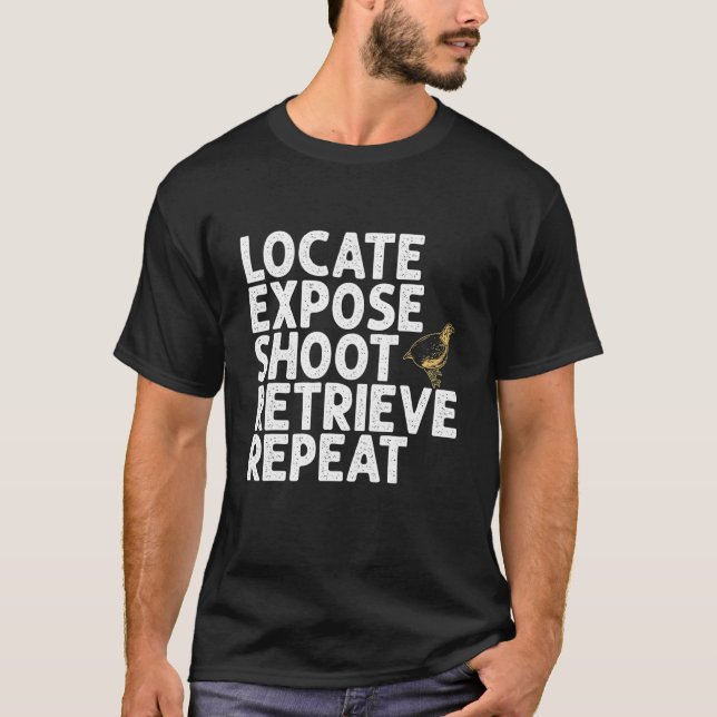 Camiseta Caza de codorniz de aves de corral (Anverso)