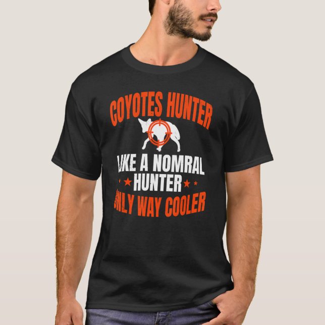 Camiseta Caza de Coyote Caza Cazadora de Chaqueta Estadouni (Anverso)