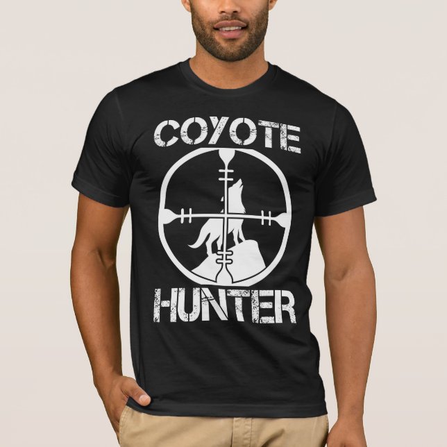 Camiseta Caza de Coyote Caza de Animales Salvajes (Anverso)