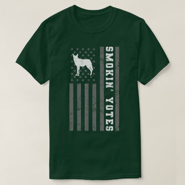 Camiseta Caza de Coyote Smokin Yotes (Diseño del anverso)