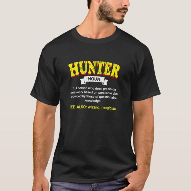Camiseta Caza de definición de cazador Humor Disparo de ani (Anverso)