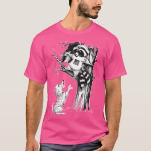 Camiseta Caza de dibujos patrióticos perros Bandera estadou