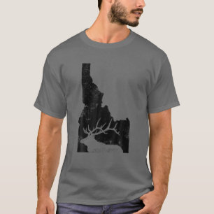 Camiseta Caza de Elk de Idaho Gracioso DNI de Estados Unido