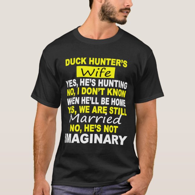 CAMISETA CAZA DE ESPOSA DE DUCK HUNTER (Anverso)