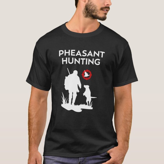 Camiseta Caza de faisanes de perro (Anverso)