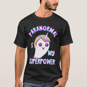 Camiseta Caza de fantasma unicornio de superpotencia parano