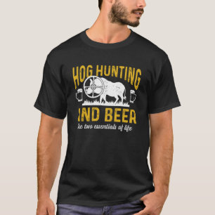 Camiseta Caza de garzas a papá cazador y cerveza los dos el