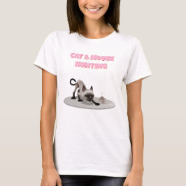 Camiseta Caza de gato y ratón. gato y ratón personalizado