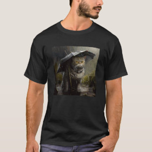 Camiseta Caza de Gatos Lloviendo