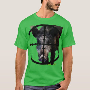 Camiseta Caza De Hog Boar Salvaje En El Vector De Ámbito Ar