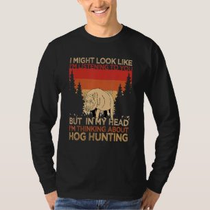 Camiseta Caza de Hog Retro Vintage Boar Hunter Cazador de C