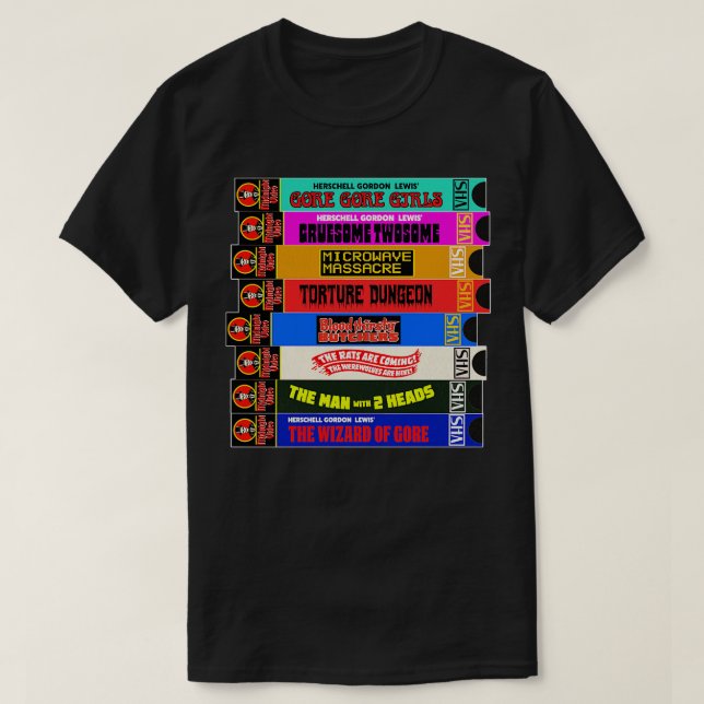 Camiseta Caza de horror del culto VHS de medianoche (Diseño del anverso)