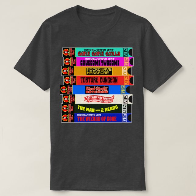 Camiseta Caza de horror del culto VHS de medianoche (Diseño del anverso)