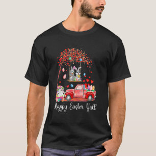 Camiseta Caza de huevos de Camión Rojo de conejo lindo Ea f