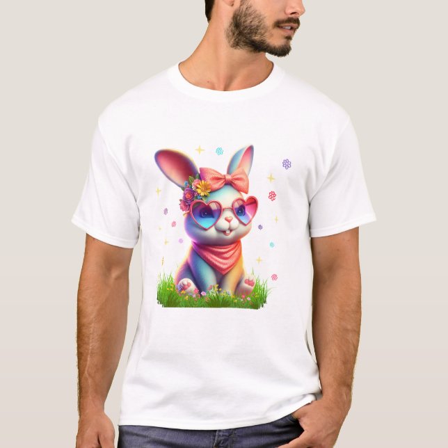 Camiseta Caza de huevos de conejo conejo conejo (Anverso)