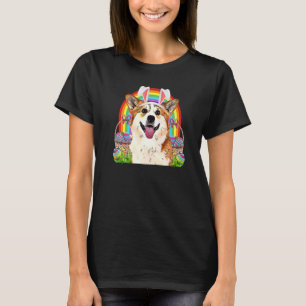 Camiseta Caza de huevos de conejo de Pascua con perro Corgi