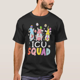Camiseta Caza De Huevos De Conejo Gnome De La Escuadrón Icu
