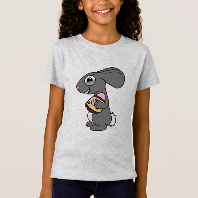 Camiseta Caza de huevos de Cute Happy Easter para niños con (Anverso)