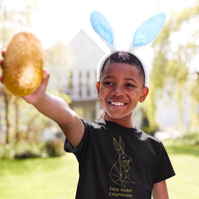 Camiseta Caza de huevos de Pascua Bunny negro personalizado (Subido por el creador)