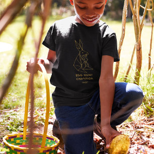 Camiseta Caza de huevos de Pascua Bunny negro personalizado