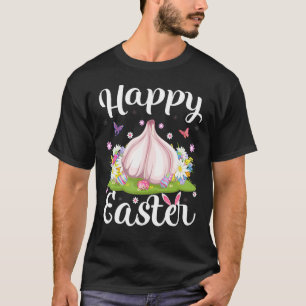 Camiseta Caza de huevos de Pascua con ajo floral Pascua del