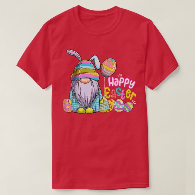 Camiseta Caza de huevos de pascua de Bunny Gnome  (Diseño del anverso)