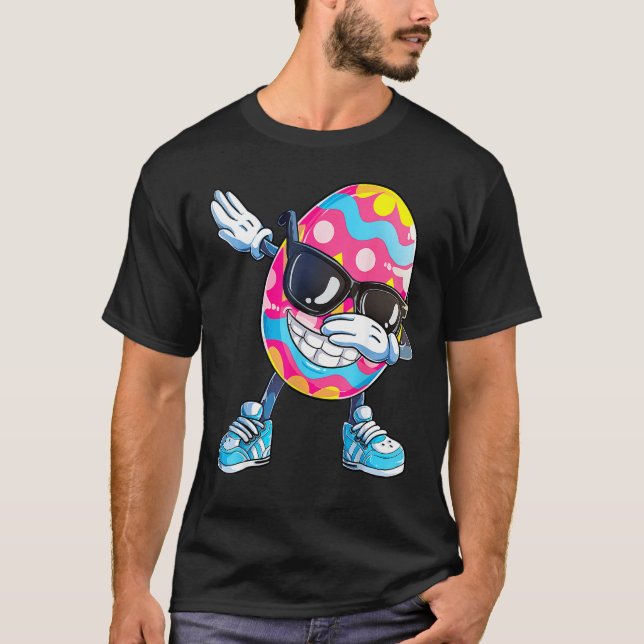 Camiseta Caza de huevos de pascua de Dabbing gafas de sol B (Anverso)