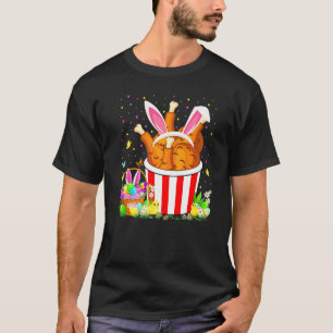 Camiseta Caza de huevos de Pascua de pollo frito conejo pol