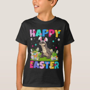 Camiseta Caza de huevos de Pascua del dragón de Komodo Orej