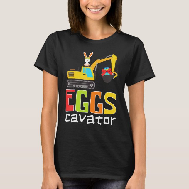Camiseta Caza de Huevos de Pascua Eggscavator Cute Ama Bunn (Anverso)