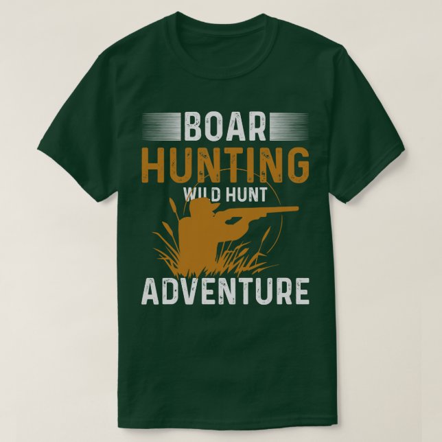Camiseta Caza de jabalíes (Diseño del anverso)